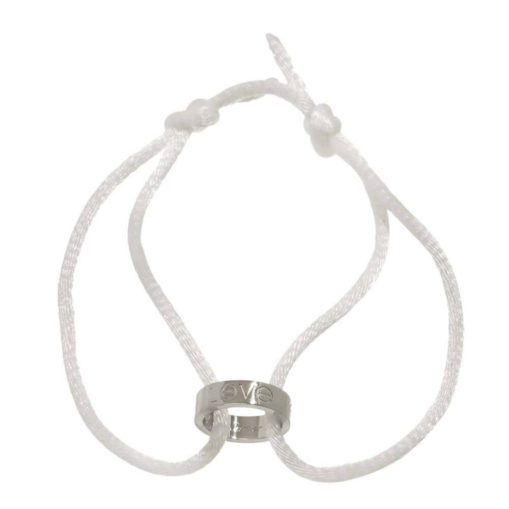CARTIER 18k Silver Love Charm Bracelet